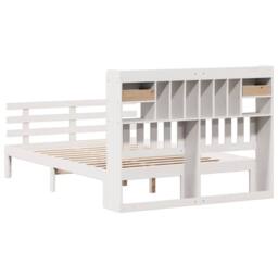 Berkfield Home Bookcase Bed without Mattress White 150x200 cm King Solid Wood Pine - thumbnail 6