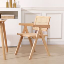 Nordlys Scandinavian Solid Wood Dining Room Chair in Light Brown - thumbnail 2