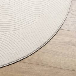 Berkfield Home Rug IZA Short Pile Scandinavian Look Cream √ò 100 cm - Size: Medium - thumbnail 4