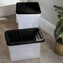 SPETLEK 50L Plastic Storage Box in Black - Size: Large - thumbnail 5
