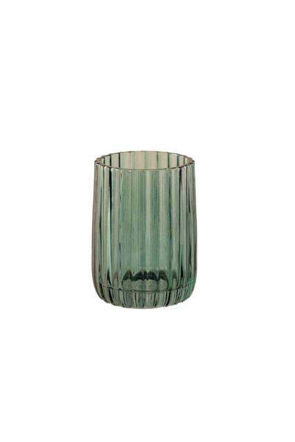 Cosmic Toothbrush Holder Tumbler, Glass, 8cm, Bluish Green, Lido Collection in Teal - image 1