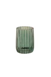 Cosmic Toothbrush Holder Tumbler, Glass, 8cm, Bluish Green, Lido Collection in Teal - thumbnail 1