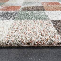 The Rug Shop UK Multi Modern Shaggy Easy to clean Machine Made Chequered Area Rug - Size: 160 cm x 230 cm - thumbnail 3