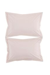 CHRISTY Pure Cotton Percale Oxford Pillowcase Pair in Pink