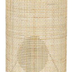 Wyld and Coco Wall Lamp Natural Rattan 25cm Half Drum Shade Boho Rustic - thumbnail 2