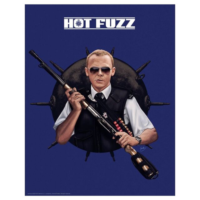 "Hot Fuzz Limited Edition 14x11"" Art Print in Blue" - image 1
