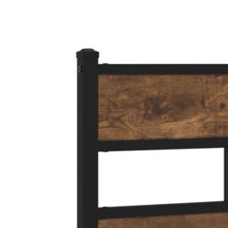 Berkfield Home Headboard Smoked Oak 90 cm Iron & Engineered Wood in Brown - thumbnail 5