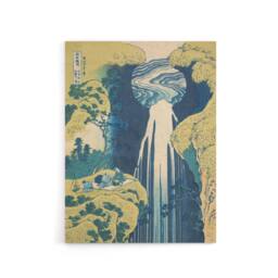 "Artery8 Hokusai Amida Waterfall Japanese Canvas Wall Art Print - Size: W24"" x H32""" - thumbnail 1