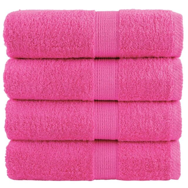 Berkfield Home Premium Soap Towels SOLUND 4 pcs Pink 30x30 cm 600 gsm - image 1