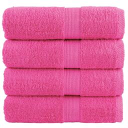 Berkfield Home Premium Soap Towels SOLUND 4 pcs Pink 30x30 cm 600 gsm - thumbnail 1