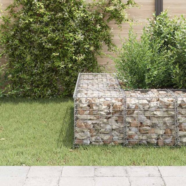 Berkfield Home Durable Cube Gabion Raised Bed Steel Wire 40x40x40 cm in Silver - Size: 40 x 40 x 40 cm - image 1