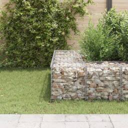 Berkfield Home Durable Cube Gabion Raised Bed Steel Wire 40x40x40 cm in Silver - Size: 40 x 40 x 40 cm - thumbnail 1
