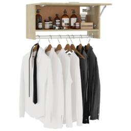Berkfield Home Wardrobe Sonoma Oak 70x32.5x35 cm Engineered Wood in Light Brown - thumbnail 4