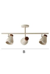 ValueLights Parker Gloss & Walnut Dome Lamp 3 Way Bar Ceiling Light with Bulbs in Cream - thumbnail 7