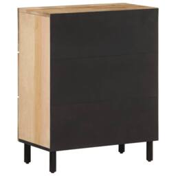 Berkfield Home Side Cabinets 2 pcs 60x33x75 cm Solid Wood Mango in Brown - Size: 60 x 33 x 75 cm - thumbnail 6