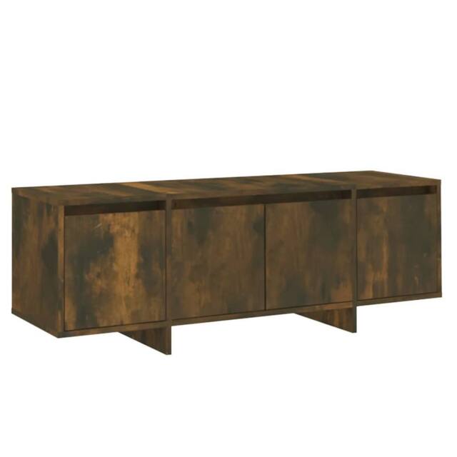 Berkfield Home TV Cabinet Smoked Oak 120x30x40.5 cm Engineered Wood in Brown - image 1