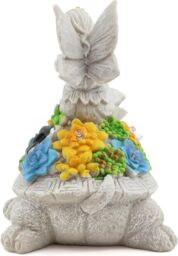 ILFD Group Ltd Solar Turtle Fairy Garden Ornament in Grey - Size: 12 Pack - thumbnail 3