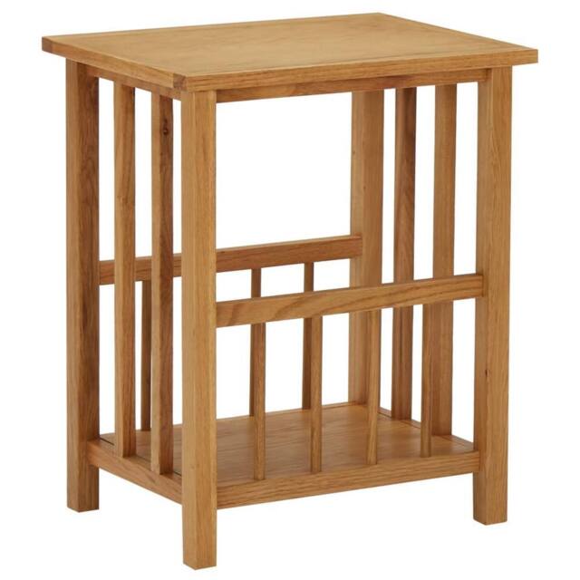 Berkfield Home Magazine Table 45x35x55 cm Solid Oak Wood in Brown - Size: 45 x 35 x 55 cm - image 1
