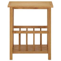 Berkfield Home Magazine Table 45x35x55 cm Solid Oak Wood in Brown - Size: 45 x 35 x 55 cm - thumbnail 2