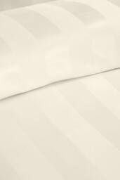 Catherine Lansfield 'So Soft Satin Stripe' Duvet Cover Set in Cream - Size: Super King - thumbnail 3