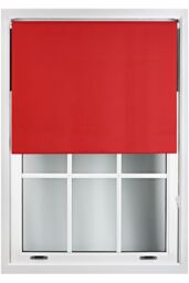 Furnished Red Blackout Roller Blinds - Trimmable Window Shade for Home & Office - Size: 135 cm width x 165 cm drop