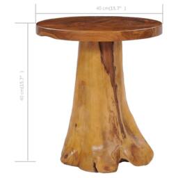 Berkfield Home Coffee Table 40x40 cm Solid Teak Wood in Brown - thumbnail 4