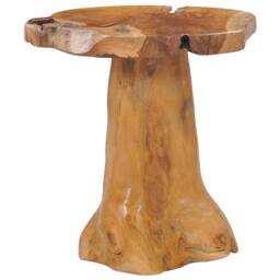 Berkfield Home Coffee Table 40x40 cm Solid Teak Wood in Brown - thumbnail 6