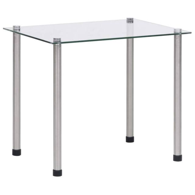 Berkfield Home Nesting Tables 3 pcs Transparent Tempered Glass in Clear - image 1