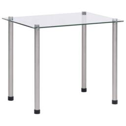 Berkfield Home Nesting Tables 3 pcs Transparent Tempered Glass in Clear - thumbnail 1
