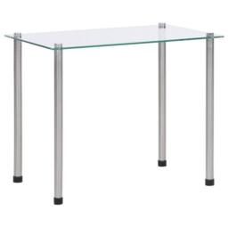 Berkfield Home Nesting Tables 3 pcs Transparent Tempered Glass in Clear - thumbnail 8