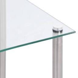 Berkfield Home Nesting Tables 3 pcs Transparent Tempered Glass in Clear - thumbnail 9