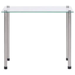 Berkfield Home Nesting Tables 3 pcs Transparent Tempered Glass in Clear - thumbnail 7