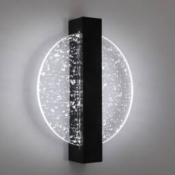 Goeco Indoor LED Wall Light, Black, 12 W, Round LED Wall Lamp, 6500 K in Black