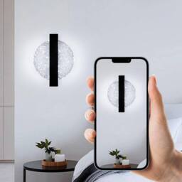 Goeco Indoor LED Wall Light, Black, 12 W, Round LED Wall Lamp, 6500 K in Black - thumbnail 7