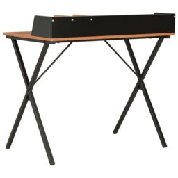 Berkfield Home Desk Black & Brown 80x50x84 cm - Size: 80 x 50 x 84 cm - thumbnail 4