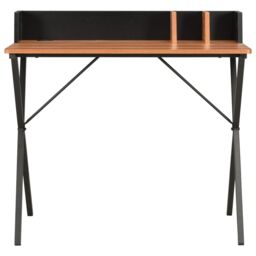 Berkfield Home Desk Black & Brown 80x50x84 cm - Size: 80 x 50 x 84 cm - thumbnail 2