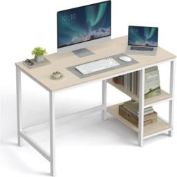 VASAGLE Modern Computer Desk Office Table Study Bedroom Living Room in Beige - thumbnail 6