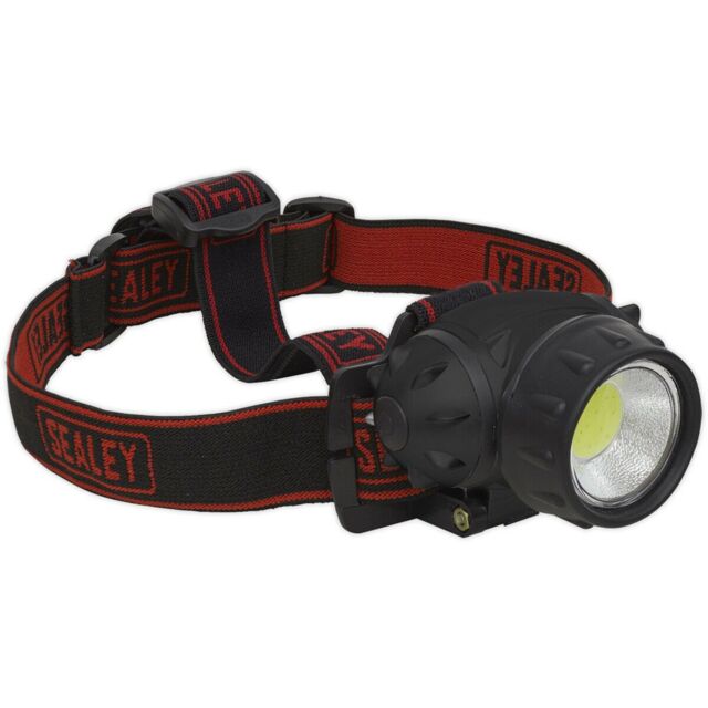 Loops Hands-Free Head Torch Spotlight - 3W COB LED - 200 Lumens - Battery Powered - image 1