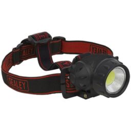 Loops Hands-Free Head Torch Spotlight - 3W COB LED - 200 Lumens - Battery Powered - thumbnail 5