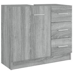 Berkfield Home Sink Cabinet Grey Sonoma 63x30x54 cm Engineered Wood - Size: 63 x 30 x 54 cm - thumbnail 2