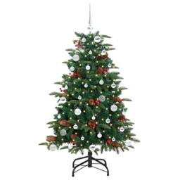 Berkfield Home Artificial Christmas Tree with 150 LEDs with Stand Green 150 cm - thumbnail 3