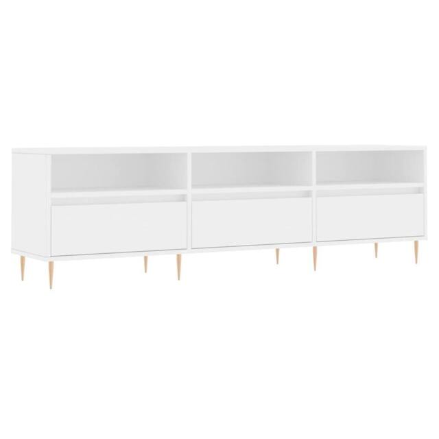Berkfield Home TV Cabinet White 150x30x44.5 cm Engineered Wood - image 1