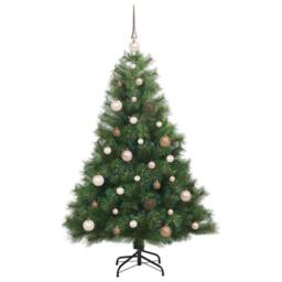 Berkfield Home Artificial Christmas Tree with 150 LEDs Green 150 cm PE & PVC - thumbnail 4