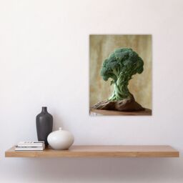 "Artery8 Broccoli Tree Fantasy Fun Conceptual Art Wall Art Print in Green - Size: W24"" x H32""" - thumbnail 4
