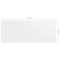 Berkfield Home Balcony Screen White 120x300 cm Oxford Fabric - thumbnail 5