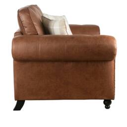 LUXURY LIFE Oakland Suede Fabric Sofa Set in Tan - thumbnail 6