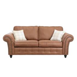 LUXURY LIFE Oakland Suede Fabric Sofa Set in Tan - thumbnail 3