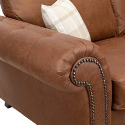 LUXURY LIFE Oakland Suede Fabric Sofa Set in Tan - thumbnail 5