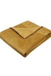 Laurence Llewelyn-Bowen 'Siena' Quilted Velvet Bedspread in Yellow - thumbnail 3
