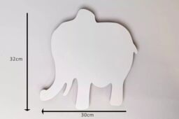 Marco Paul Elephant Wall Night Light Kids Safari Nursery Nightlight Children's Lamp Gift in White - thumbnail 2